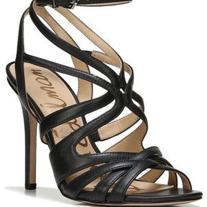 Sam Edelman Aviana Black Leather Heels Sz …